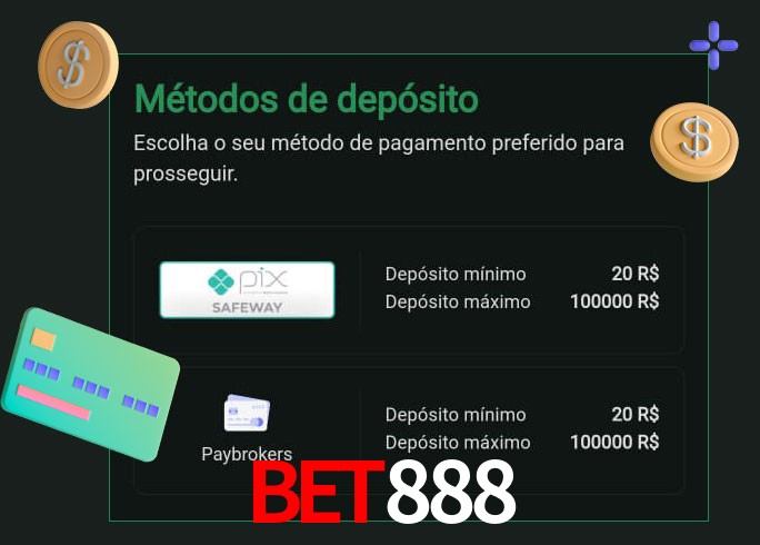 O cassino Bet888 oferece uma grande variedade de métodos de pagamento